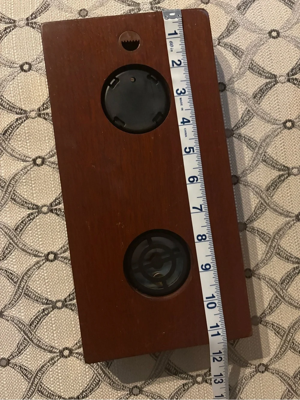 Hygrometer, Barometer, Thermometer Mahogany With Brass Corners Made In France